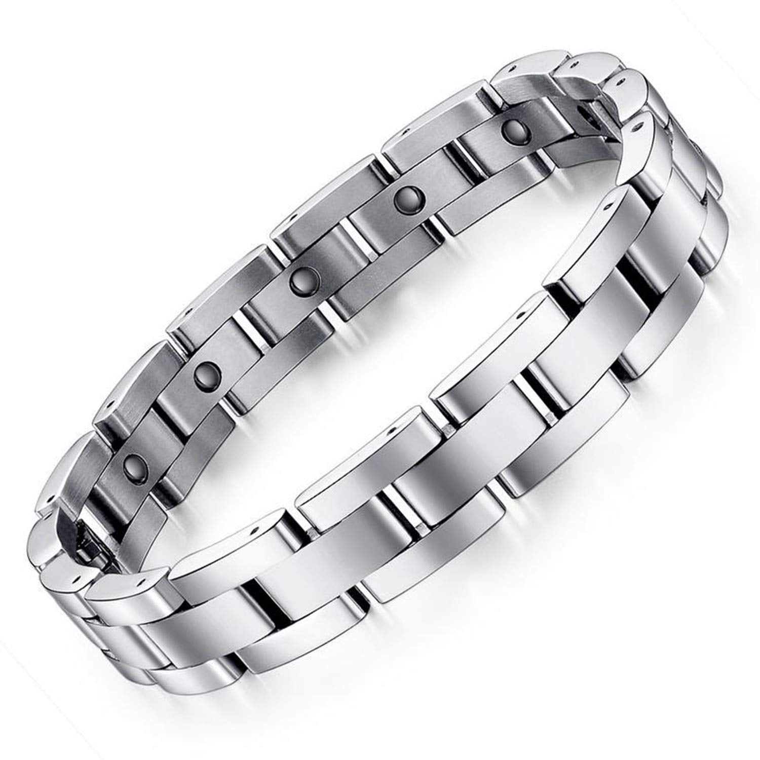 Feraco titanium magnetic bracelet for men, stylish and hypoallergenic.