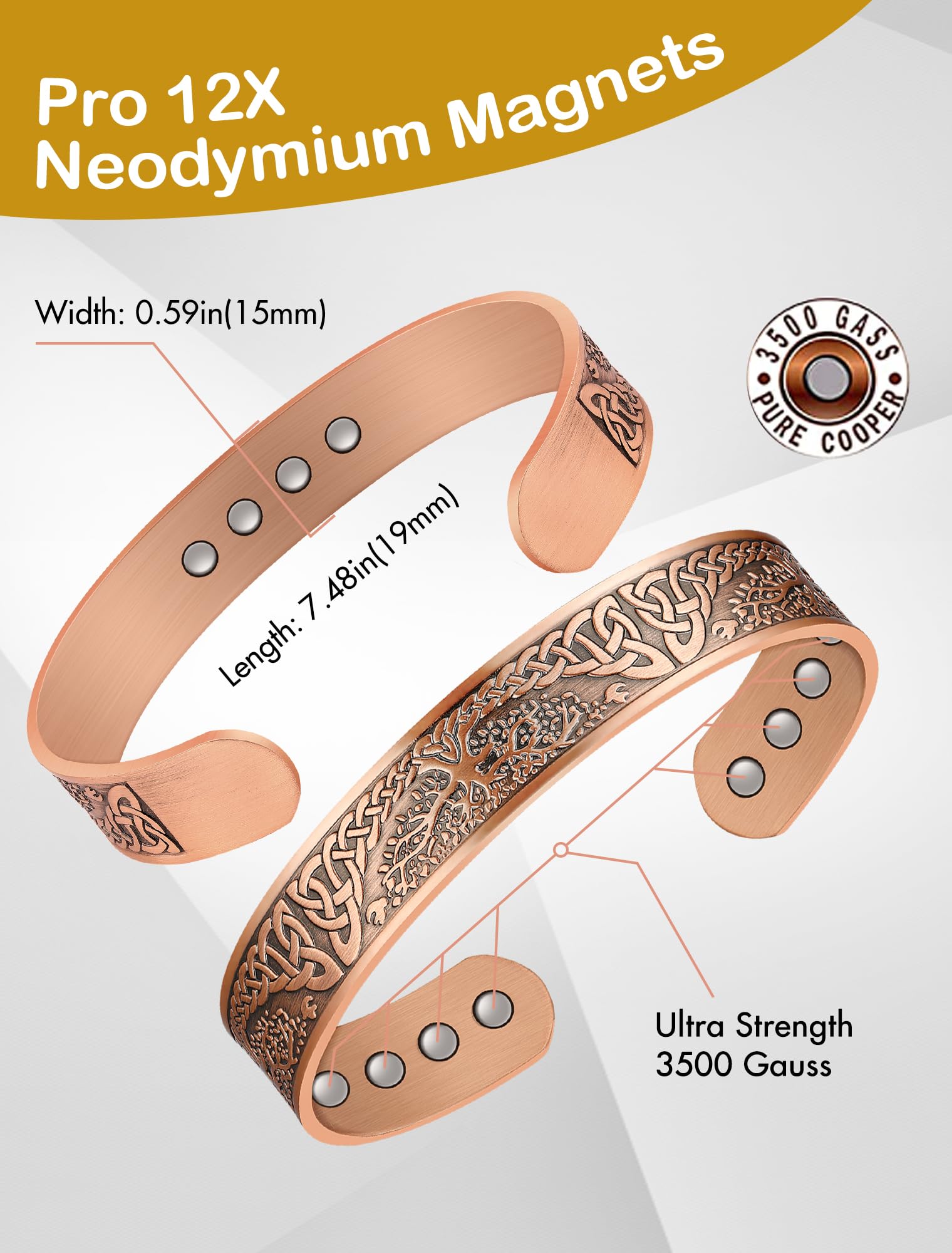 Feraco tree-of-life engraving adds elegance for everyday or special occasions.