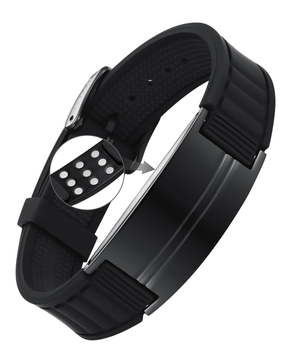 Feraco Ultra Strength Magnetic Bracelet with blue carbon fiber design for everyday style and balance