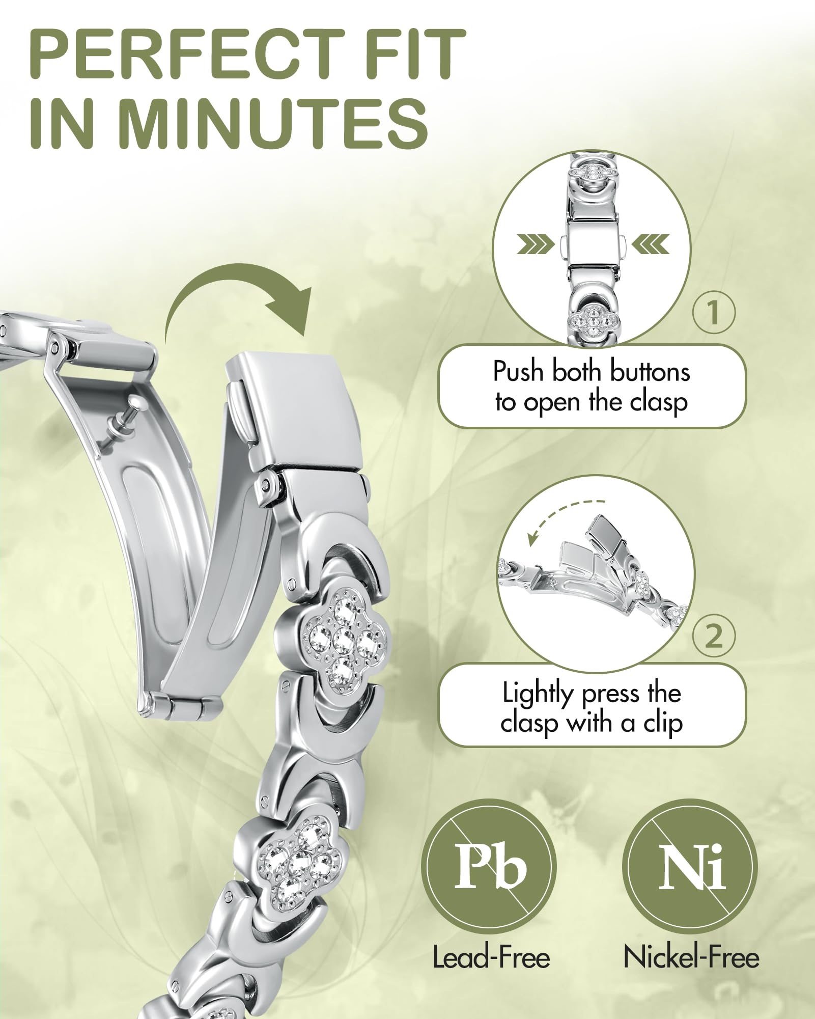 Feraco zirconia sparkle detail adds chic shine to outfits