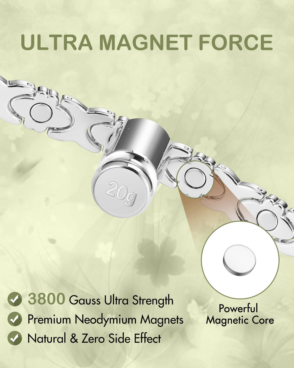Feraco upgraded folding clasp enables easy on off and secure daily wear.