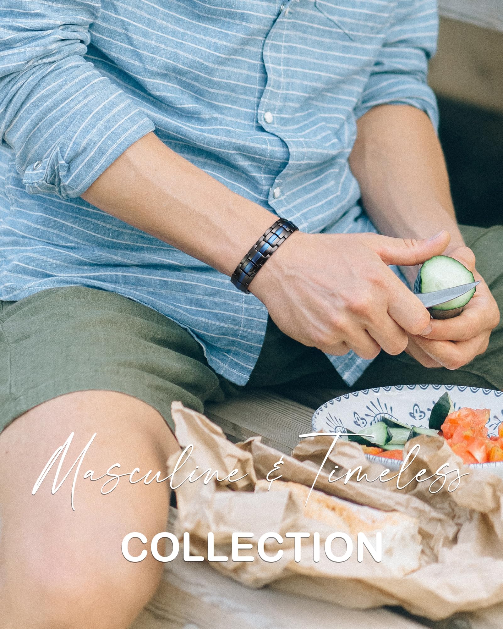 Feraco bracelet is waterproof and corrosion resistant for everyday activities