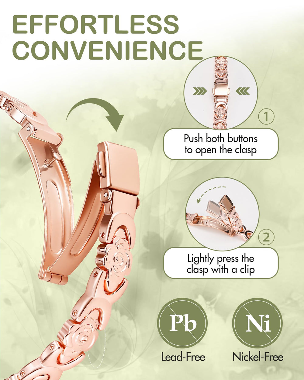 8.07 inch length on Feraco bracelet designed to fit most wrists