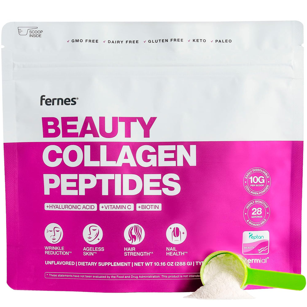 Fernes Advanced Collagen bottle shown for a simple daily beauty routine