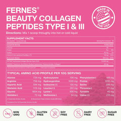 Fernes Collagen label close-up highlights Hyaluronic Acid Biotin and Vitamin C
