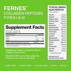 Fernes Collagen powder closeup reveals fine texture for easy blending
