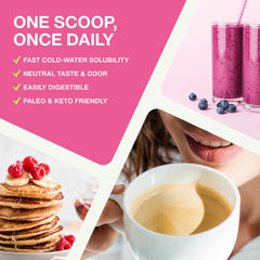 Fernes Collagen powder in a smoothie shows versatile use for skin and hair care