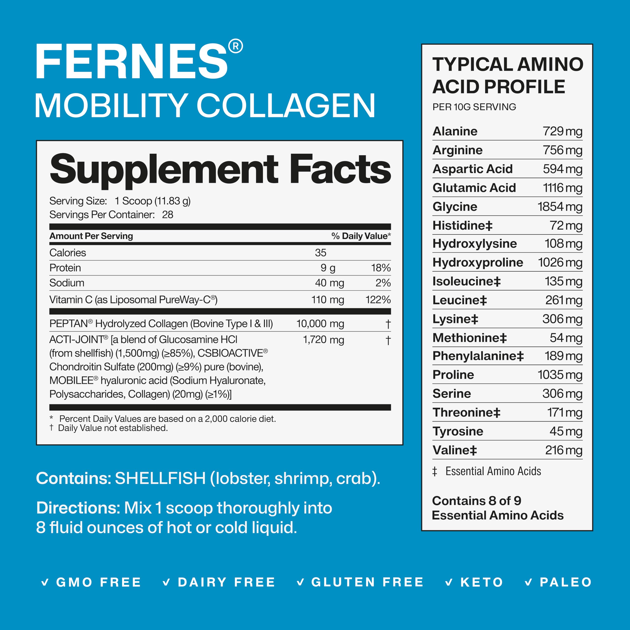 Fernes Mobility powder texture close-up suggesting fast dissolution.