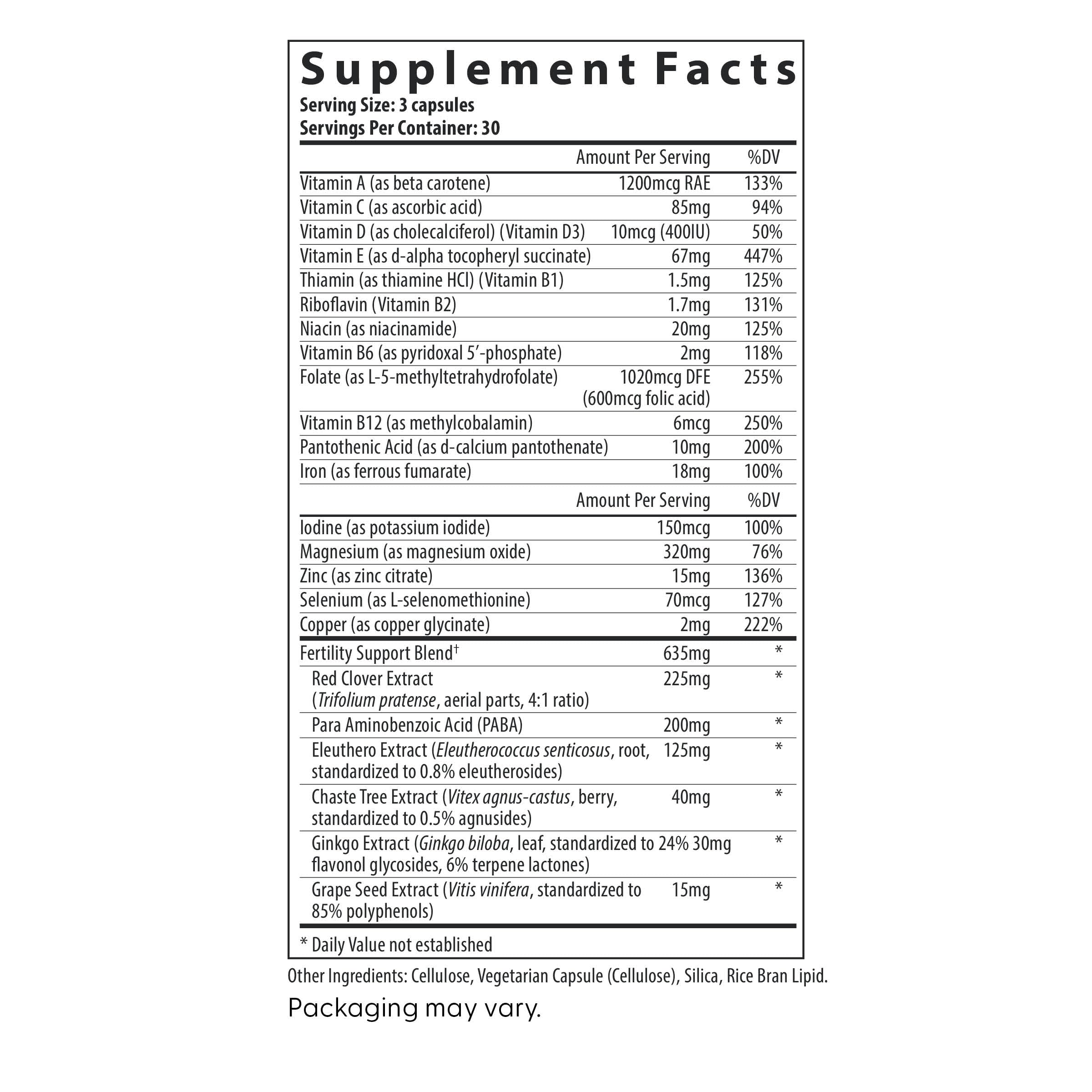 FertilAid for Women Vitex blend image highlights chasteberry support for hormonal balance.