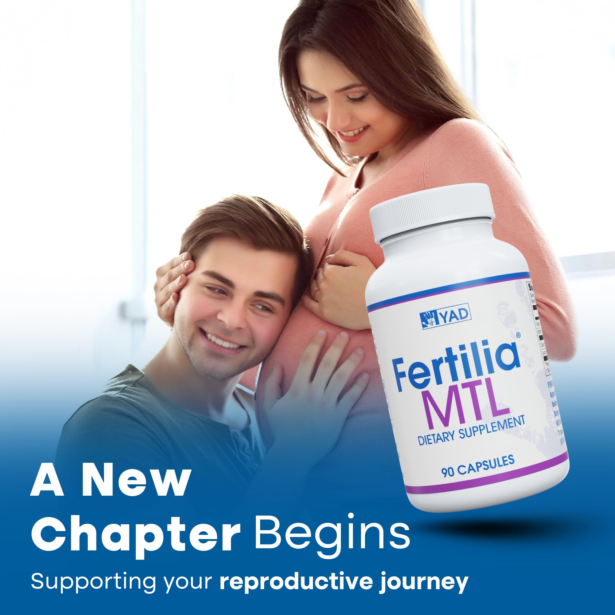 Fertilia MTL daily dose reminder scene; supports consistent supplementation.