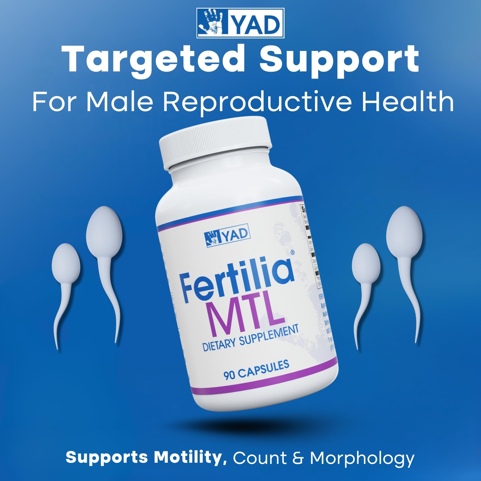 Fertilia MTL label detail highlighting vitamins A and D for nutrient support.