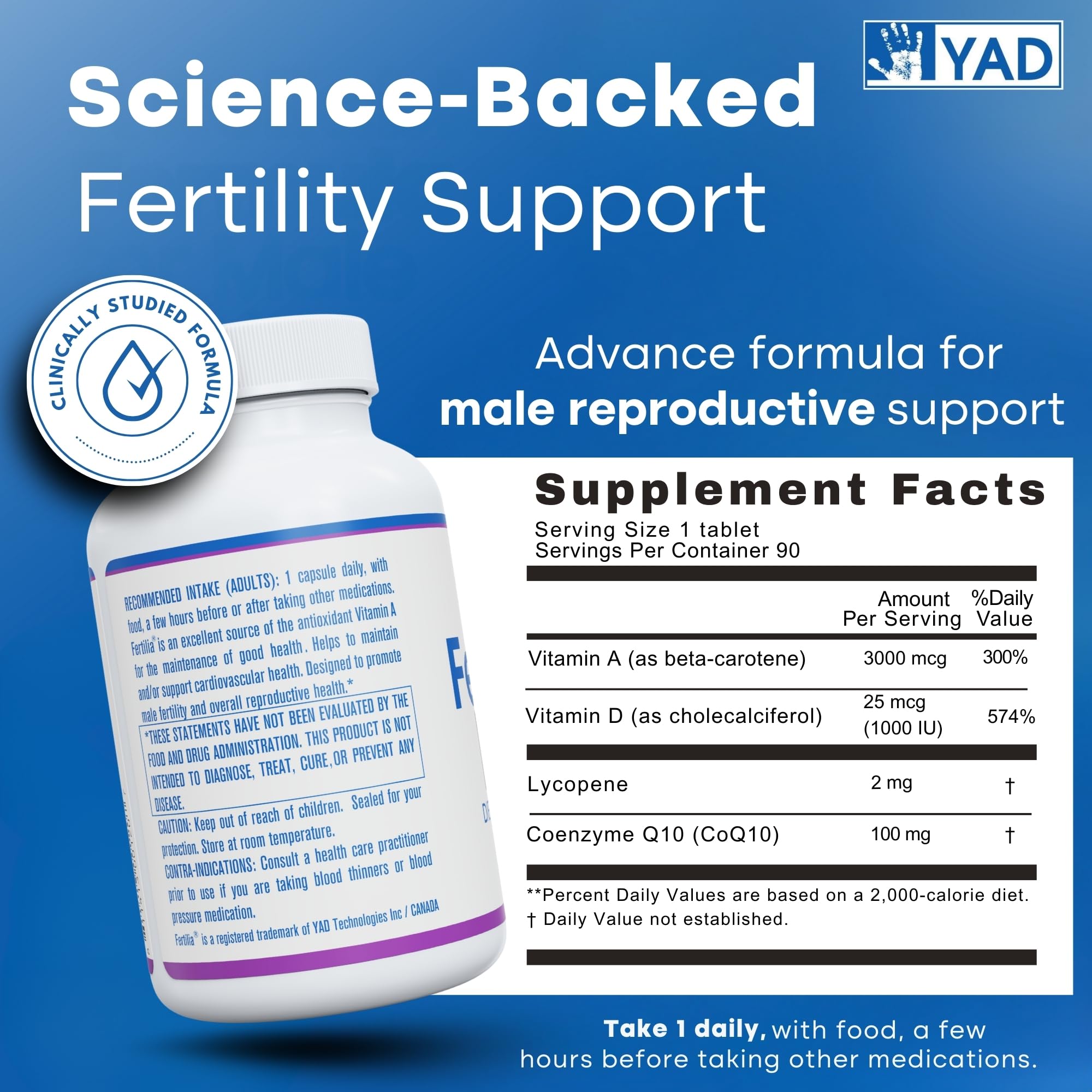 Fertilia MTL made in USA facility sign indicating GMP-certified quality.