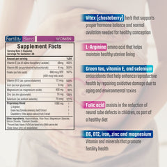 Fertility Blend three-pack tub showing convenient cycle support packaging.