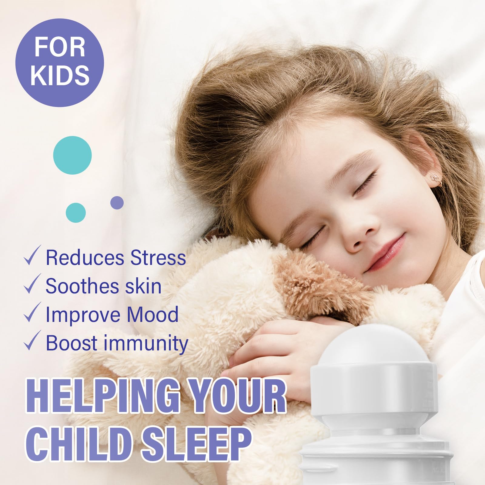 Feulover Kids Magnesium Lotion applied to feet aids nightly calm