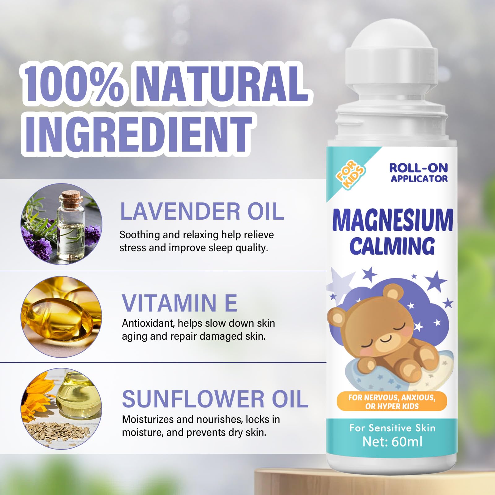Feulover Magnesium Lotion promotes balanced mood during bedtime