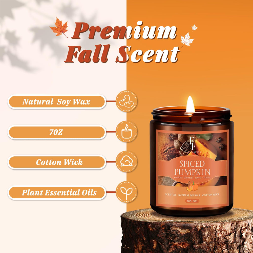 FF FragFlowing natural soy wax candle with clean burn.