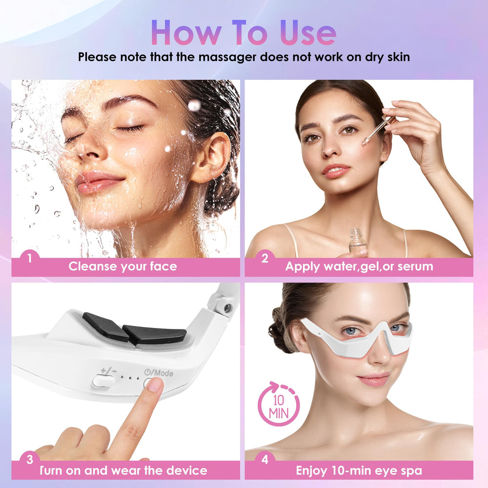 FGHJU red light device promotes improved circulation to support skin vitality around the eye.