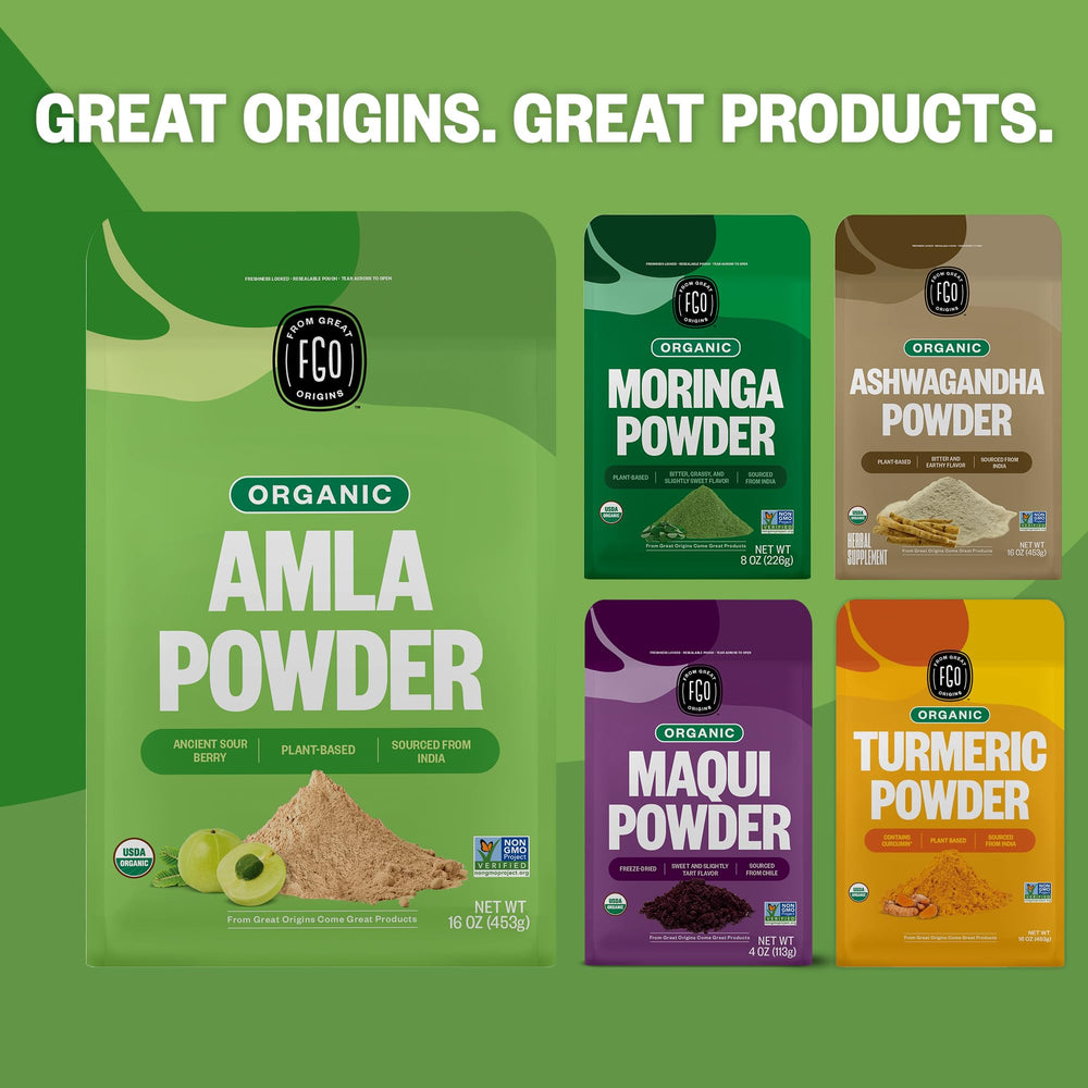 FGO Amla Powder 16oz packaging ready for home pantry