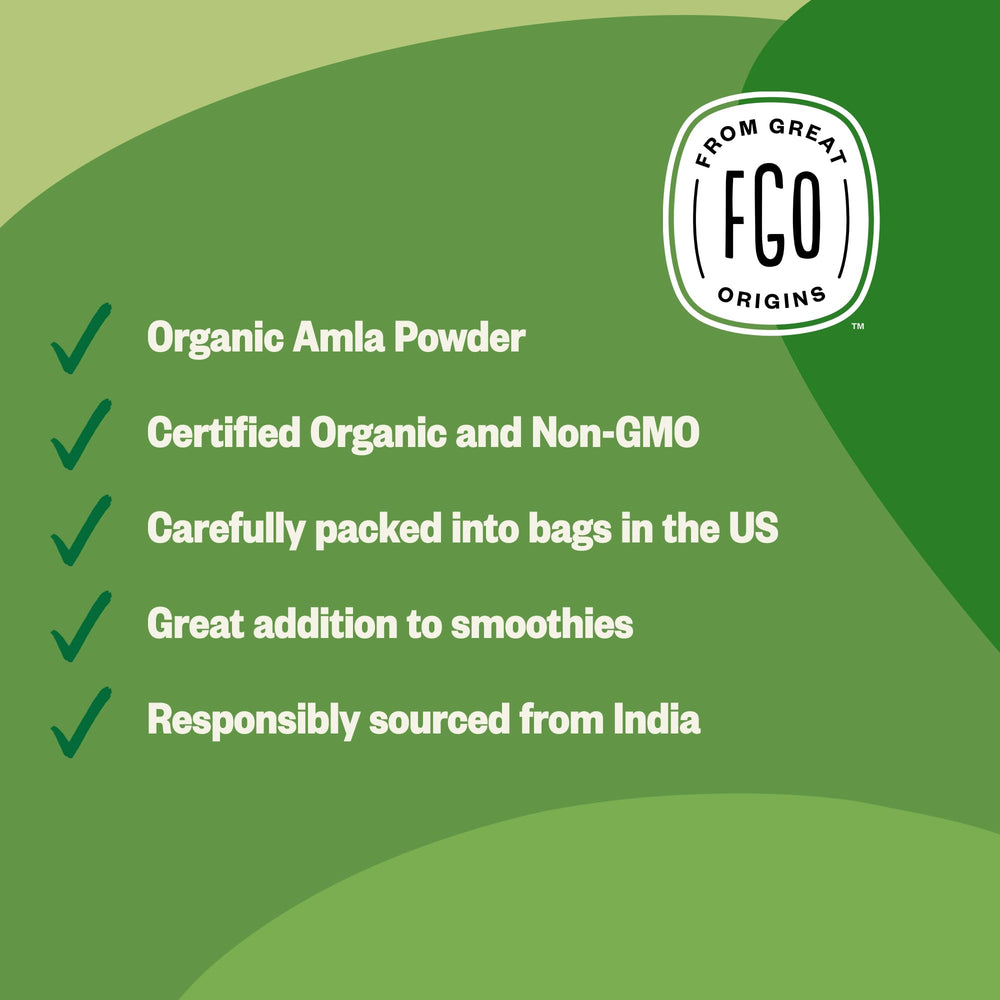 FGO Amla Powder smoothie idea highlights tangy, fruity enhancements