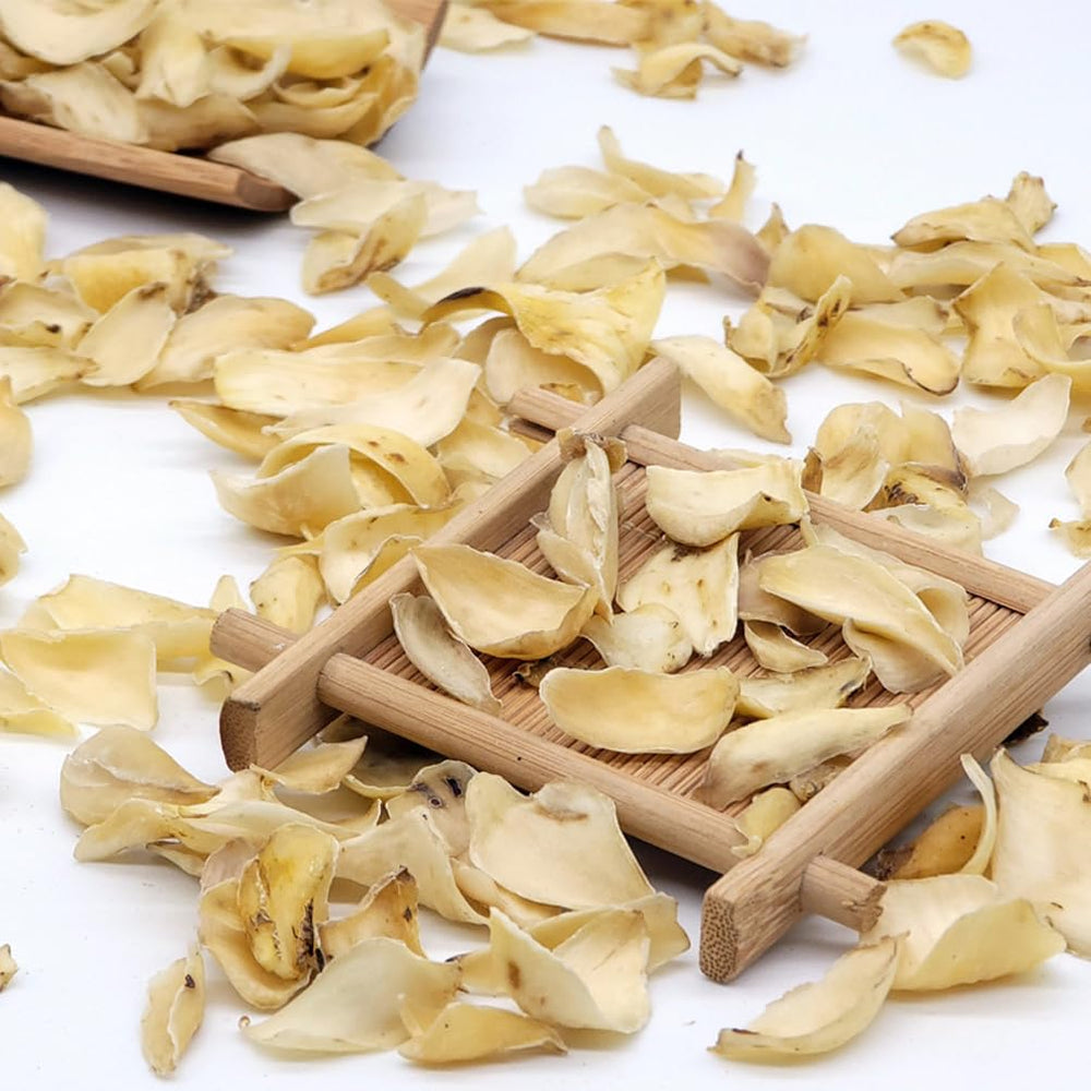 FHDYURE dried lily tea-blend idea close-up, enhancing visual appeal of beverages.