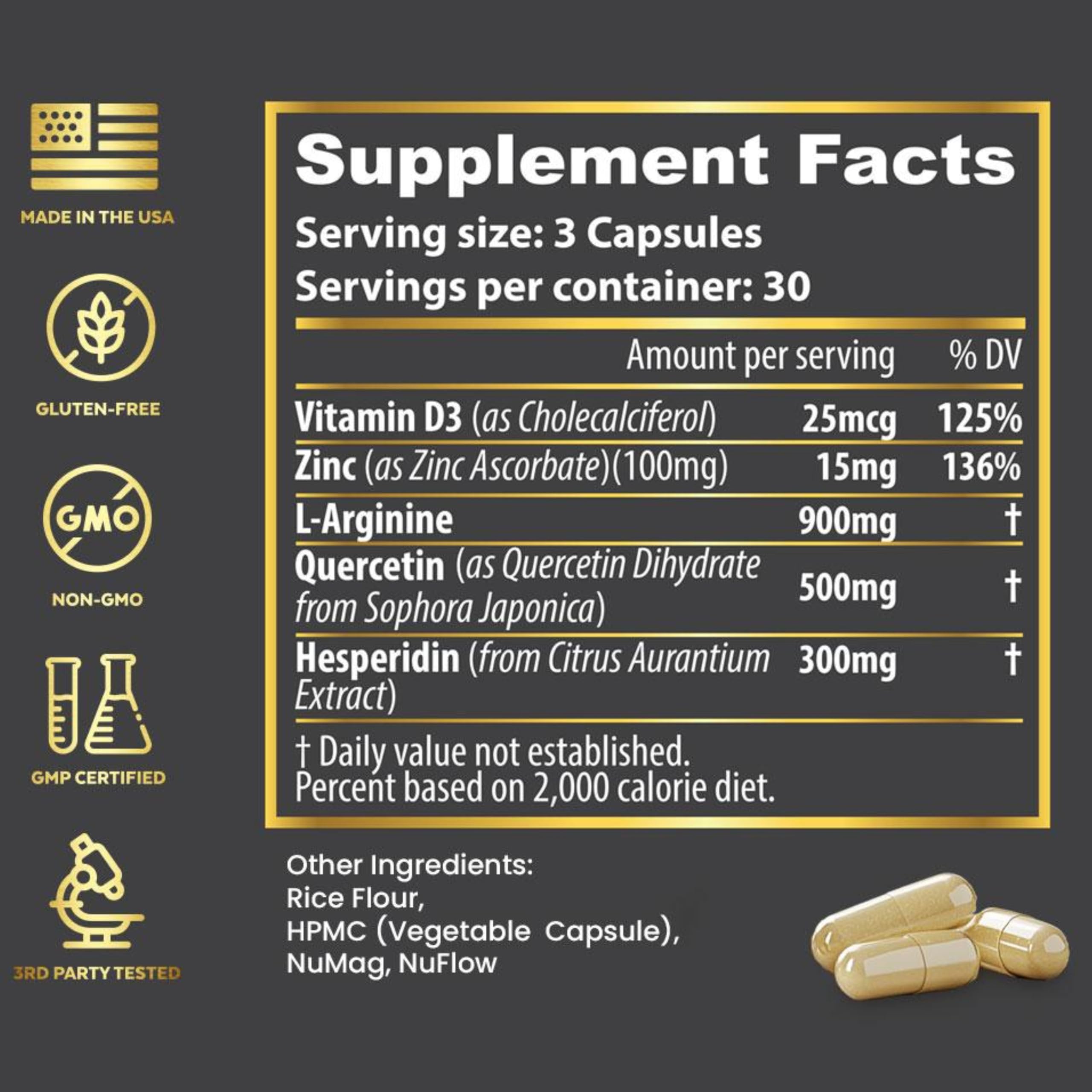Fierce Immunity bottle with capsules arranged for daily routine