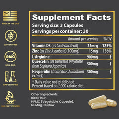 Fierce Immunity bottle with capsules arranged for daily routine