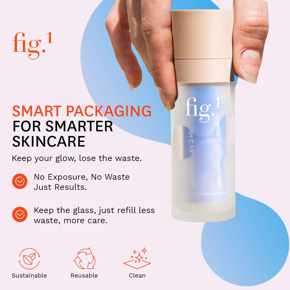 Fig.1 product next to SPF and makeup demonstrating layering compatibility