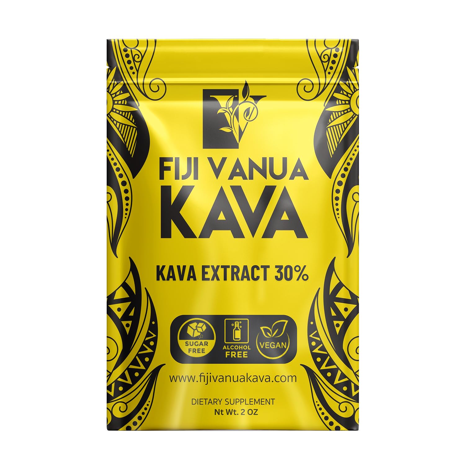 Fiji Vanua Kava bottle with 30% kavalactones for strong relaxation.