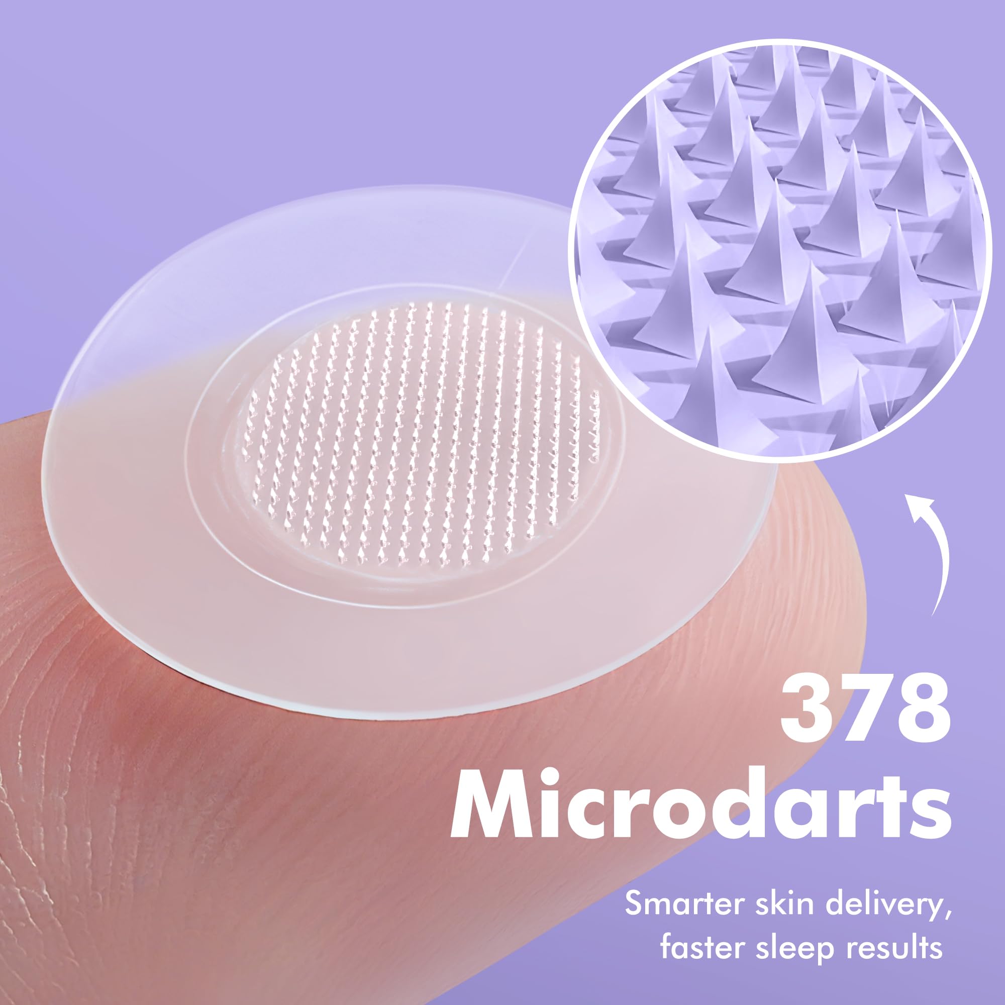 Fimiful Sleep Patches application area on skin supports a quick, convenient nightly routine.