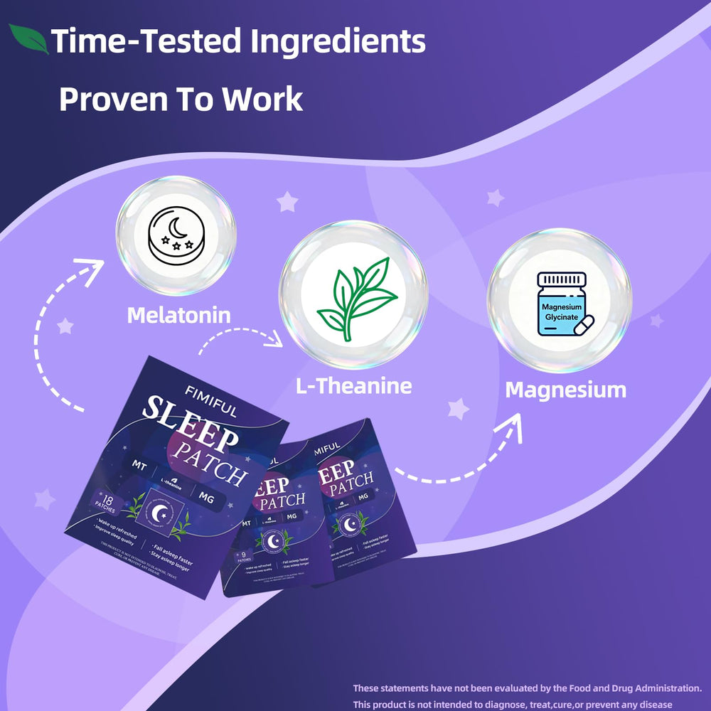 Fimiful Sleep Patches magnesium glycinate for physical calm.