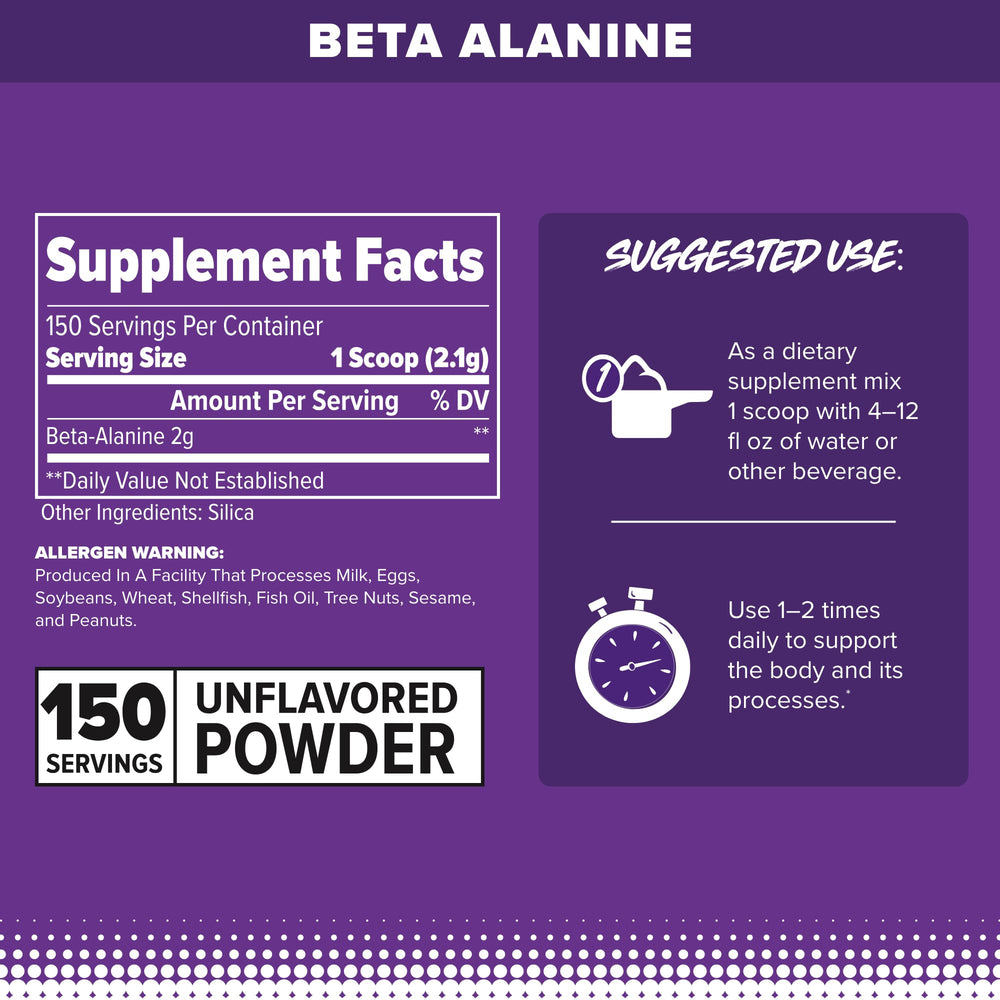 FINAFLEX BETA Alanine powder in a bottle ideal for workouts.