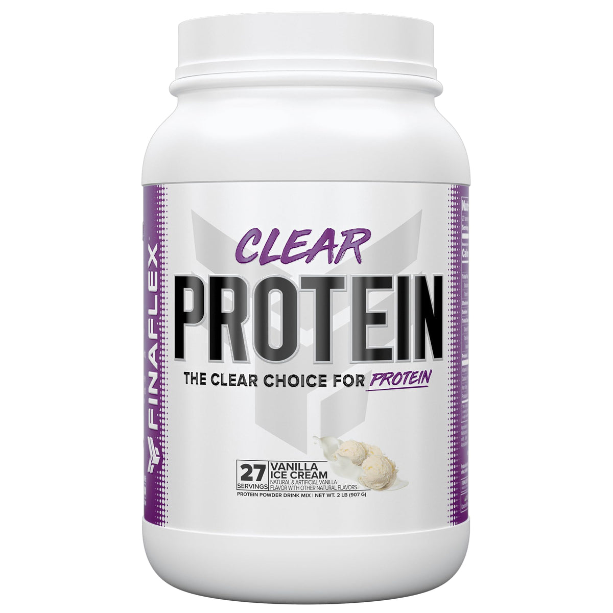 FINAFLEX Clear Protein Vanilla bottle ready for post-workout recovery shake.
