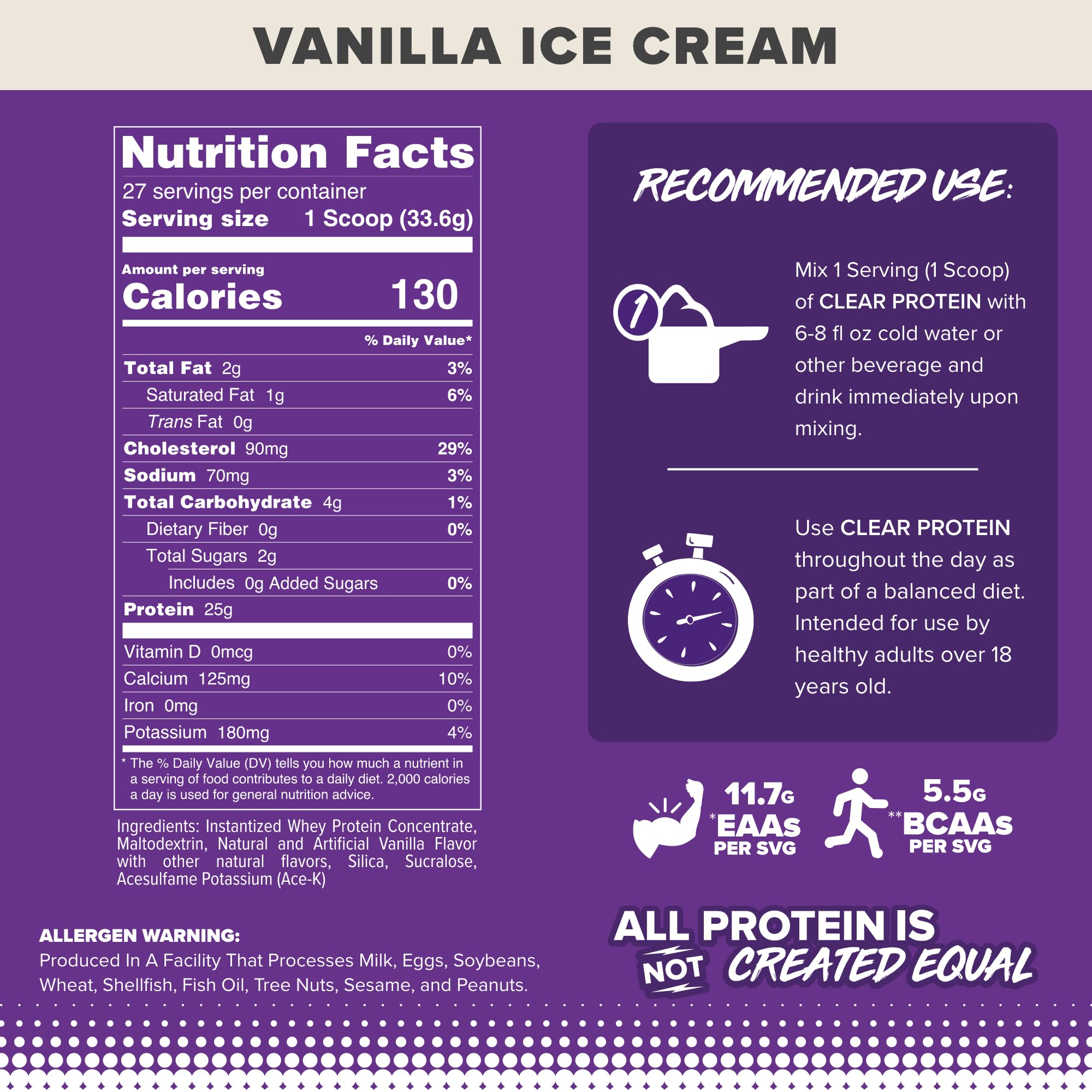 Pouring FINAFLEX Clear Protein Vanilla into a glass for a milkshake-like drink.
