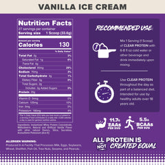 Pouring FINAFLEX Clear Protein Vanilla into a glass for a milkshake-like drink.