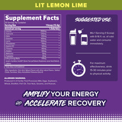 FINAFLEX EAA Hardcore Lit Lemon-Lime scoop ready to mix for a refreshing workout boost
