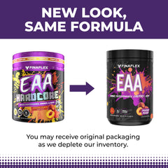FINAFLEX EAA Psycho Peach powder dispense ready for measuring your workout dose
