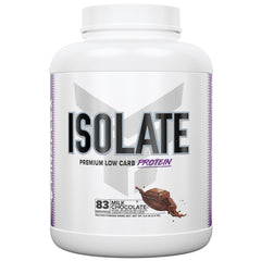 FINAFLEX Isolate Milk Chocolate tub close-up highlighting protein powder