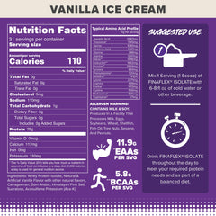 FINAFLEX Isolate vanilla milkshake glass presents a tasty, zero-sugar option.