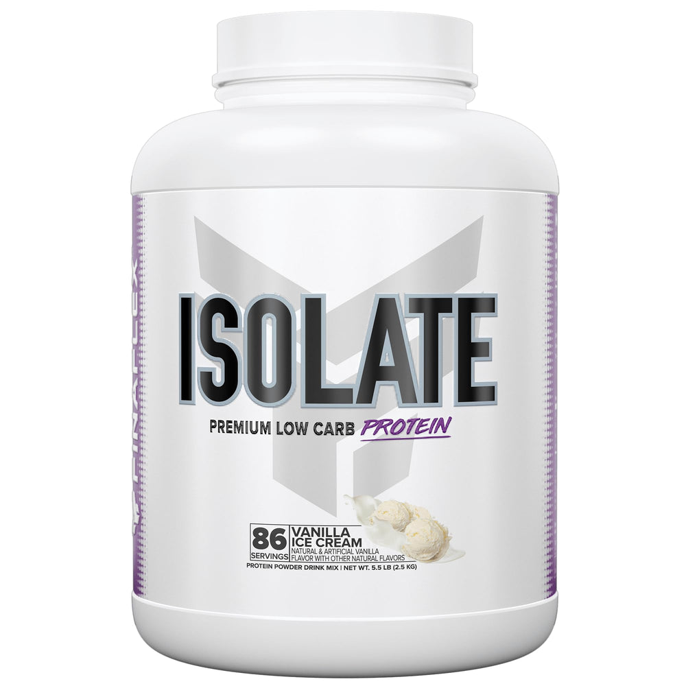 FINAFLEX Isolate vanilla powder being poured for a quick protein boost