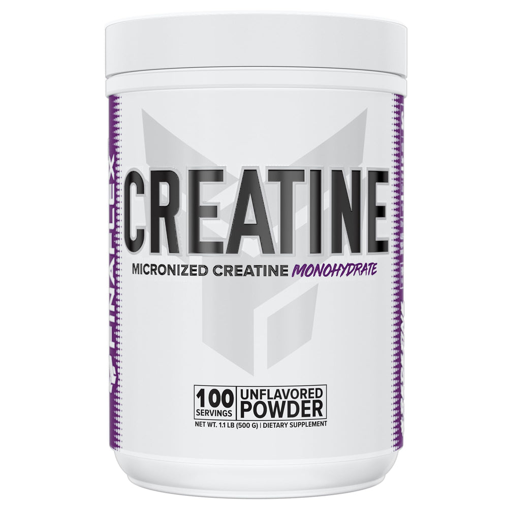 FINAFLEX Pure Creatine bottle front with NSF label for clean performance