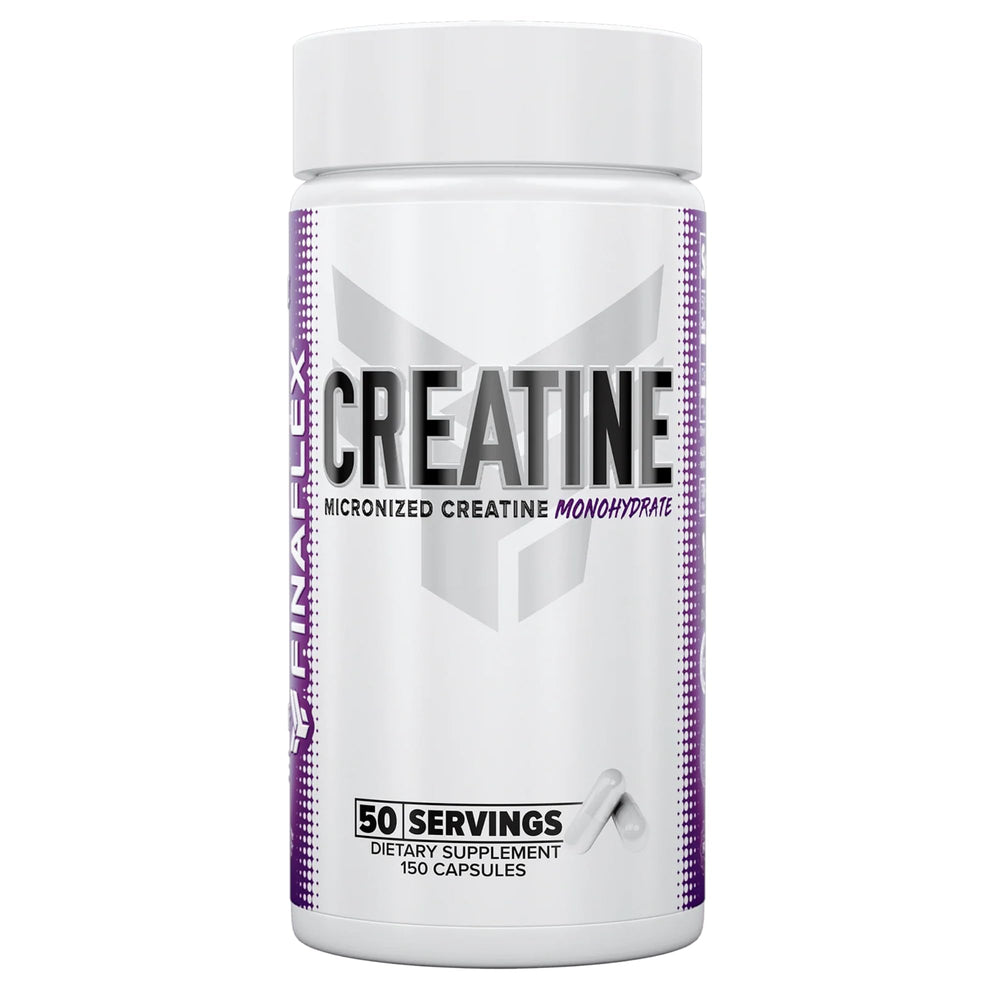 FINAFLEX Pure Creatine bottle promotes strength during training.
