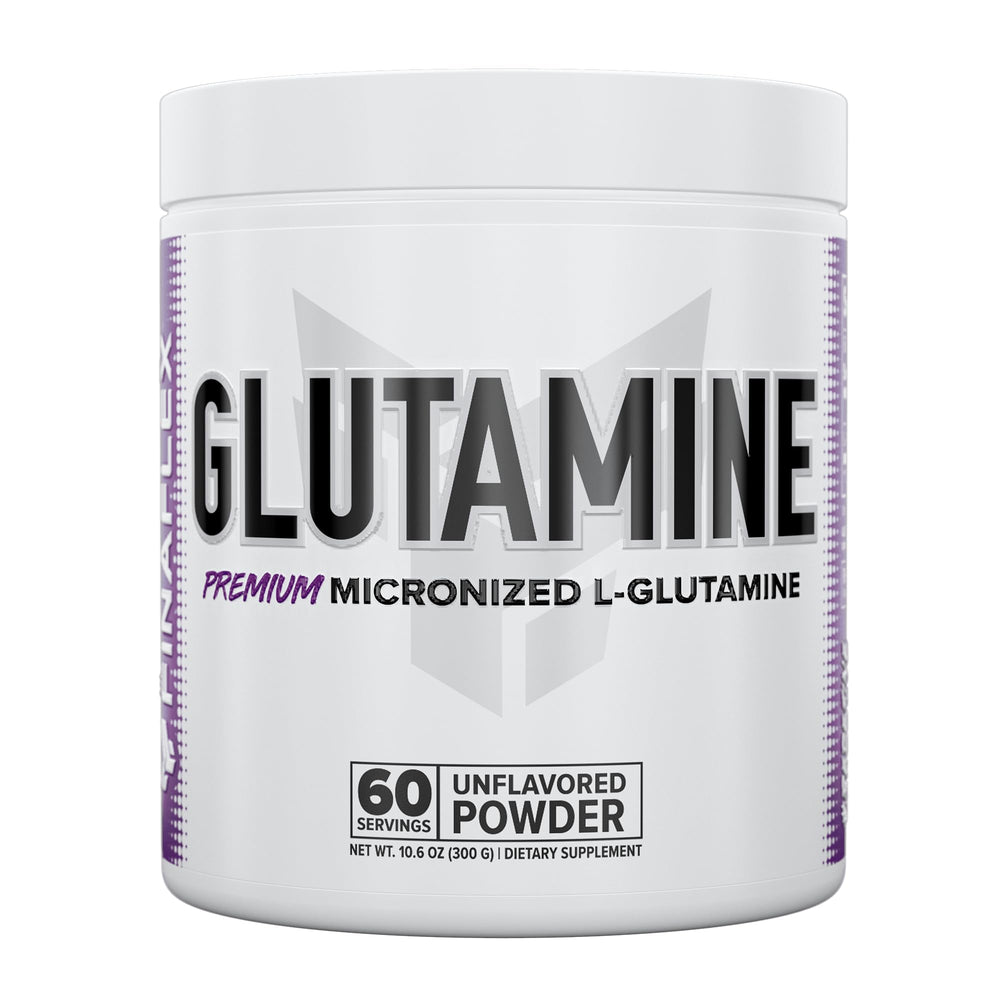 FINAFLEX Pure Glutamine unflavored powder bottle for recovery support