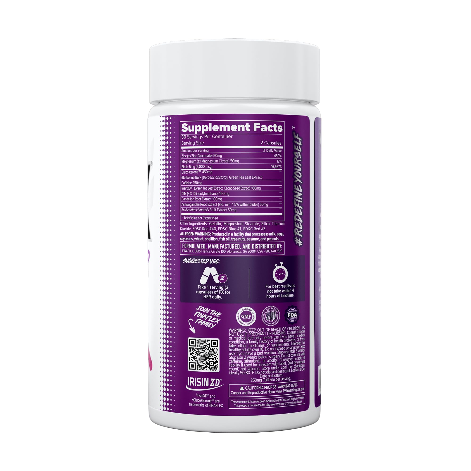 FINAFLEX PX for HER caffeine element illustrating alertness and focus