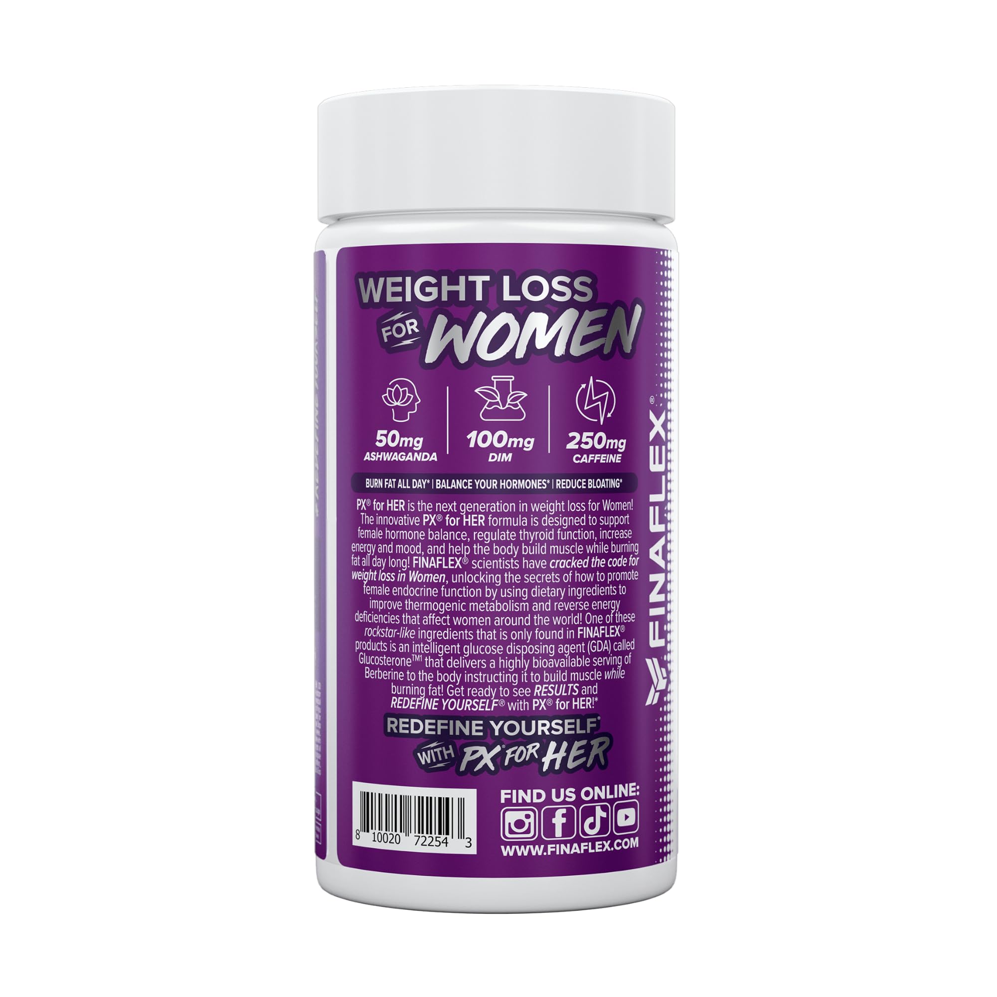 FINAFLEX PX for HER in-use shot near workout gear for endurance