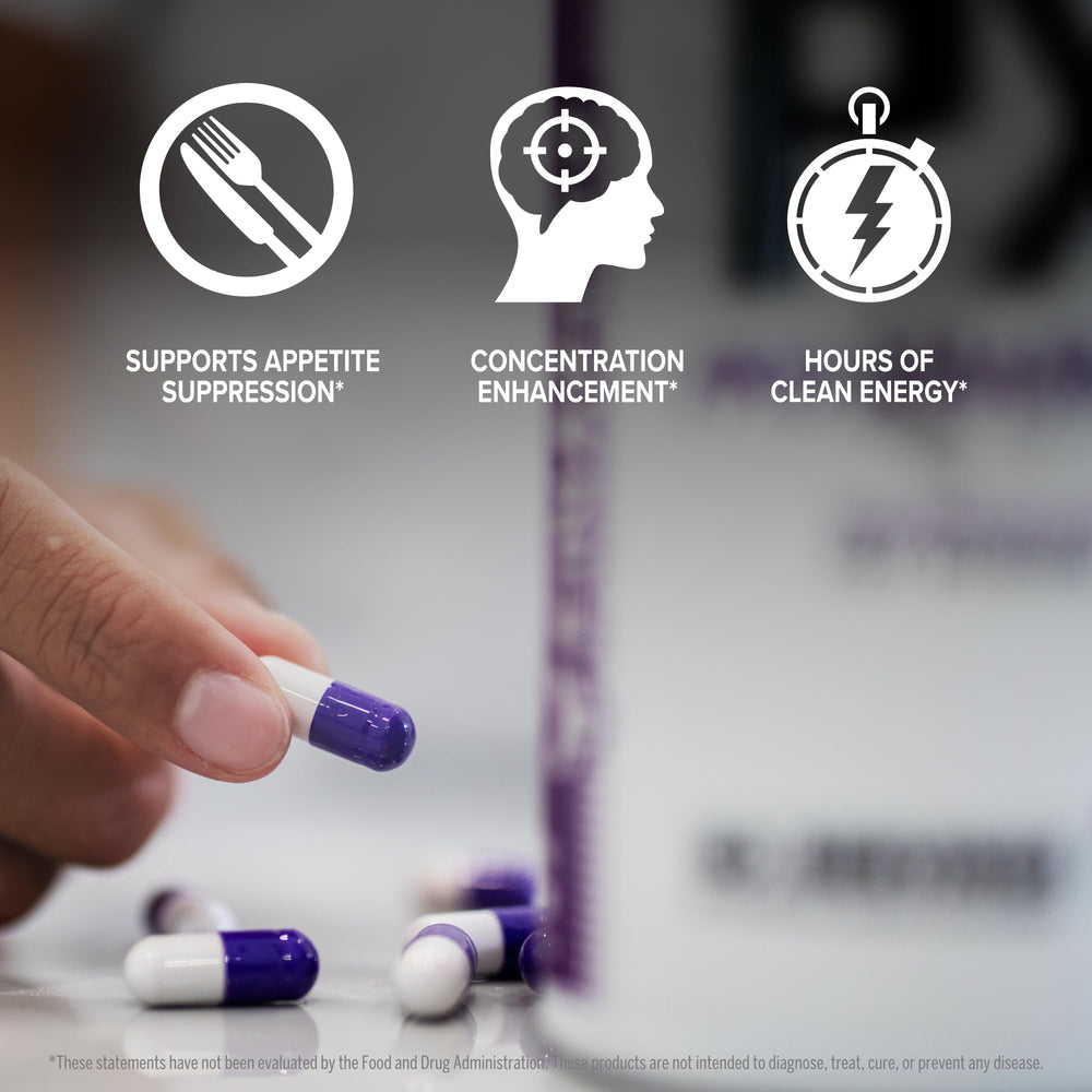 FINAFLEX PX PRO Xanthine label highlights caffeine TeaCrine for alertness