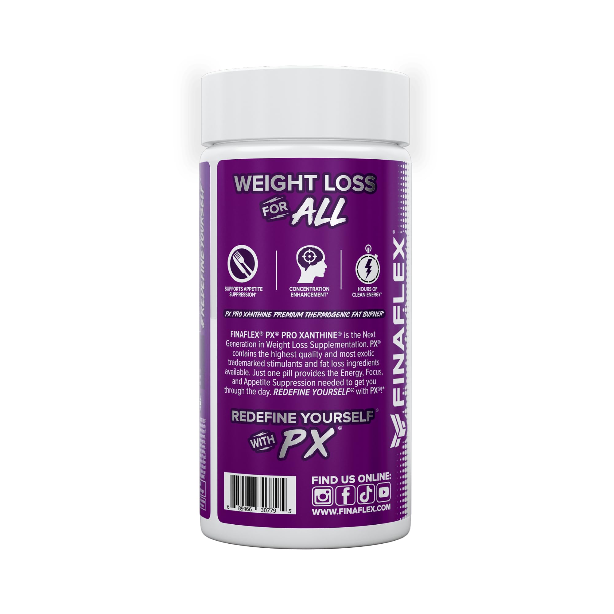 FINAFLEX PX PRO Xanthine serving scoop and bottle for easy dosing