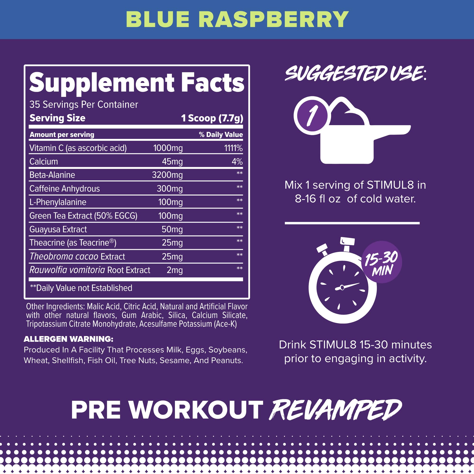 FINAFLEX STIMUL8 bottle front label highlighting endurance and focus
