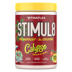 FINAFLEX STIMUL8 Calypso bottle in Strawberry Lemonade flavor for an energetic workout boost