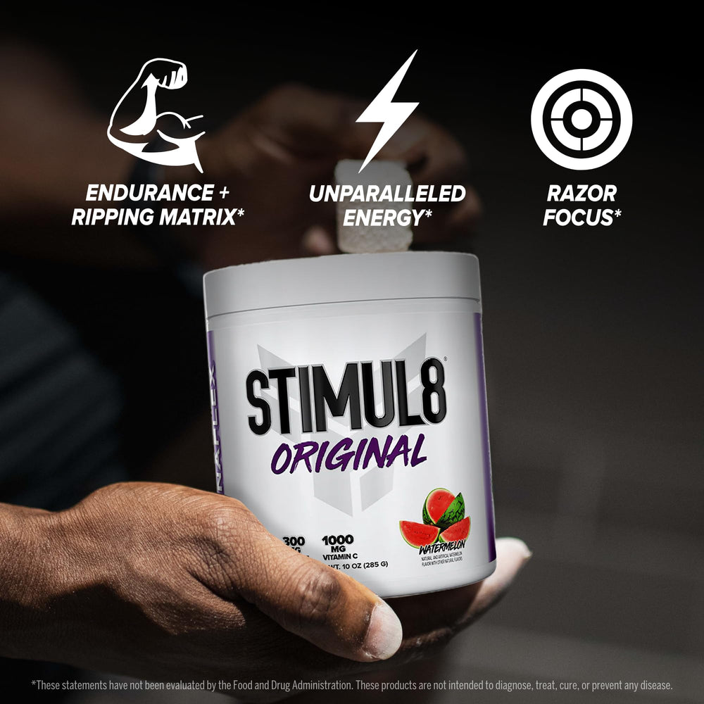 FINAFLEX STIMUL8 energized athlete during a workout, highlighting performance potential.