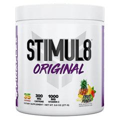 FINAFLEX StimUL8 fruit punch bottle powering energized workouts.